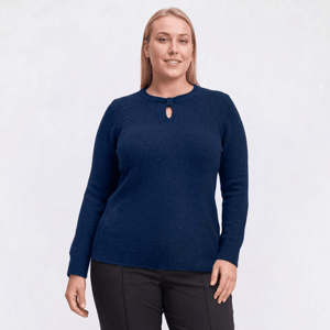 Plus Size Preswick & Moore(R) Keyhole Neck with Knot Accent Sweater alternate view